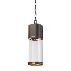 Z-Lite Lestat 1 Light Outdoor Chain Mount Ceiling Fixture, Deep Bronze