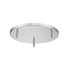 Z-Lite 3 Light Ceiling Plate, Chrome Frame Finish