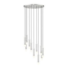 Z-Lite Stari 11 Light Chandelier in Brushed Nickel color, Steel frame