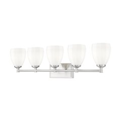 Z-Lite Oren 5 Light Vanity in Brushed Nickel color, Steel frame