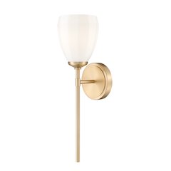 Z-Lite Oren 1 Light Wall Sconce in Modern Gold color, Steel frame