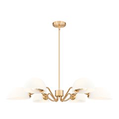 Z-Lite 6 Light Chandelier, Modern Gold