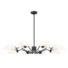 Z-Lite 8 Light Chandelier, Matte Black