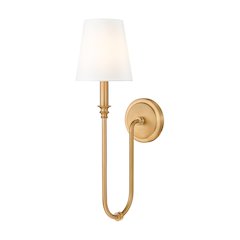 Z-Lite 1 Light Wall Sconce, Rubbed Brass