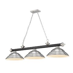 Z-Lite Cordon 3 Light Billiard, Steel Frame, Brushed Nickel Shade Color