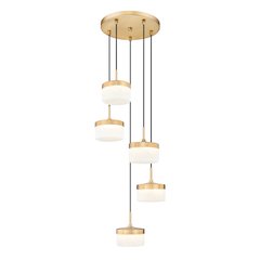 Z-Lite 5 Light Chandelier, Modern Gold