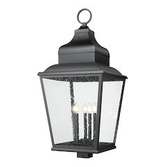 Z-Lite 5 Light Outdoor Post Mount Fixture, Sand Black