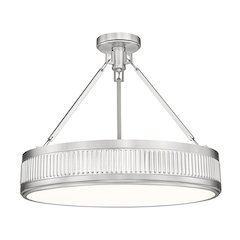 Z-Lite 3 Light Semi Flush Mount, Satin Nickel