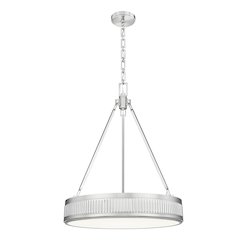 Z-Lite 3 Light Pendant, Satin Nickel