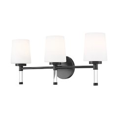 Z-Lite 3 Light Vanity, Matte Black