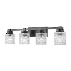 Z-Lite 4 Light Vanity, Matte Black