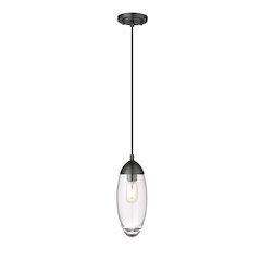 Z-Lite Arden 1 Light Pendant, Matte Black