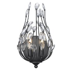 Z-Lite 2 Light Wall Sconce, Matte Black