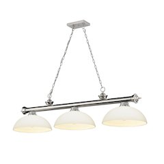 Z-Lite Cordon 3 Light Billiard, Steel Frame, Matte Opal Shade Color