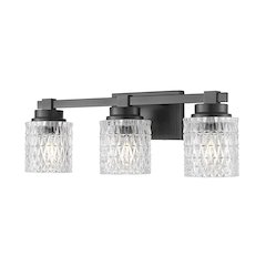 Z-Lite 3 Light Vanity, Matte Black