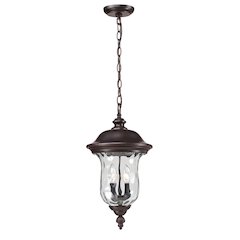 Z-Lite Armstrong 2 Light Outdoor Chain Mount Ceiling Fixture, Bronze