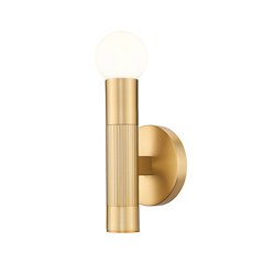 Z-Lite Stari 1 Light Wall Sconce in Modern Gold color, Steel frame