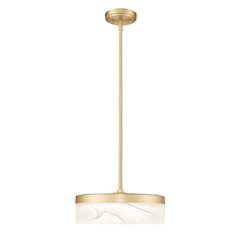Z-Lite 1 Light Pendant, Modern Gold
