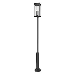 Z-Lite Nova 4 Light Outdoor Post Mounted Fixture, Black