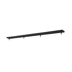 Z-Lite Multi Point Canopy 4 Light Ceiling Plate, Matte Black