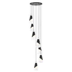 Z-Lite Aimie 7 Light Chandelier, Matte Black