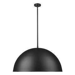 Z-Lite 3 Light Pendant, Matte Black