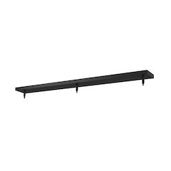 Z-Lite Multi Point Canopy 3 Light Ceiling Plate, Matte Black