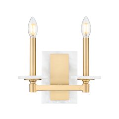 Z-Lite Kaden 2 Light Wall Sconce in Modern Gold color, Steel frame