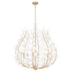 Z-Lite 8 Light Chandelier, Modern Gold