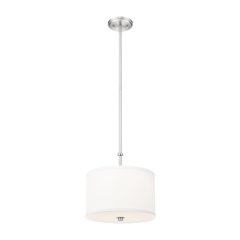 Z-Lite 1 Light Pendant, Brushed Nickel