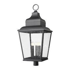 Z-Lite 5 Light Outdoor Post Mount Fixture, Sand Black