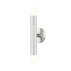 Z-Lite Stari 2 Light Wall Sconce in Brushed Nickel color, Steel frame