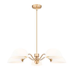 Z-Lite 5 Light Chandelier, Modern Gold