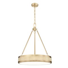 Z-Lite 3 Light Pendant, Modern Gold