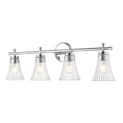 Z-Lite Belle 4 Light Vanity in Chrome color, Steel frame