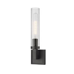 Z-Lite Beau 1 Light Wall Sconce in Bronze  Frame Finish