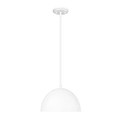 Z-Lite 1 Light Pendant, Matte White