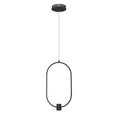 Z-Lite 1 Light Pendant, Matte Black