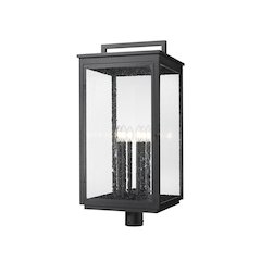 Z-Lite Hartwell 6 Light Outdoor Post Mount Fixture in Sand Black color