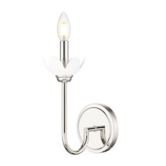 Z-Lite Allistair 1 Light Wall Sconce in Polished Nickel color, Steel frame