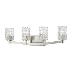 Z-Lite Aubrey 4 Light Vanity in Brushed Nickel Frame Finish