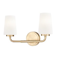 Z-Lite Montford 2 Light Vanity in Modern Gold color, Steel frame