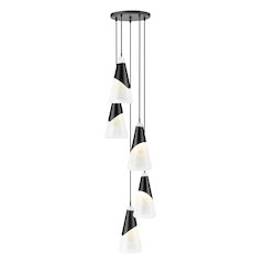 Z-Lite Aimie 5 Light Chandelier, Matte Black
