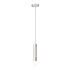 Z-Lite Stari 1 Light Pendant in Brushed Nickel color, Steel frame
