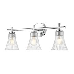 Z-Lite Belle 3 Light Vanity in Chrome color, Steel frame