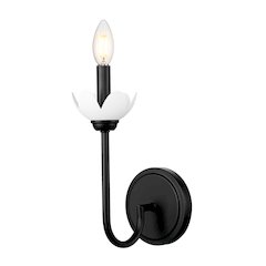 Z-Lite Allistair 1 Light Wall Sconce in Matte Black color, Steel frame