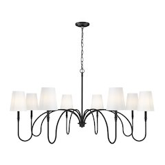 Z-Lite 8 Light Chandelier, Matte Black