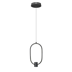 Z-Lite 1 Light Pendant, Matte Black