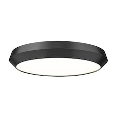 Z-Lite 1 Light Flush Mount, Matte Black