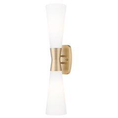 Z-Lite 2 Light Wall Sconce, Modern Gold